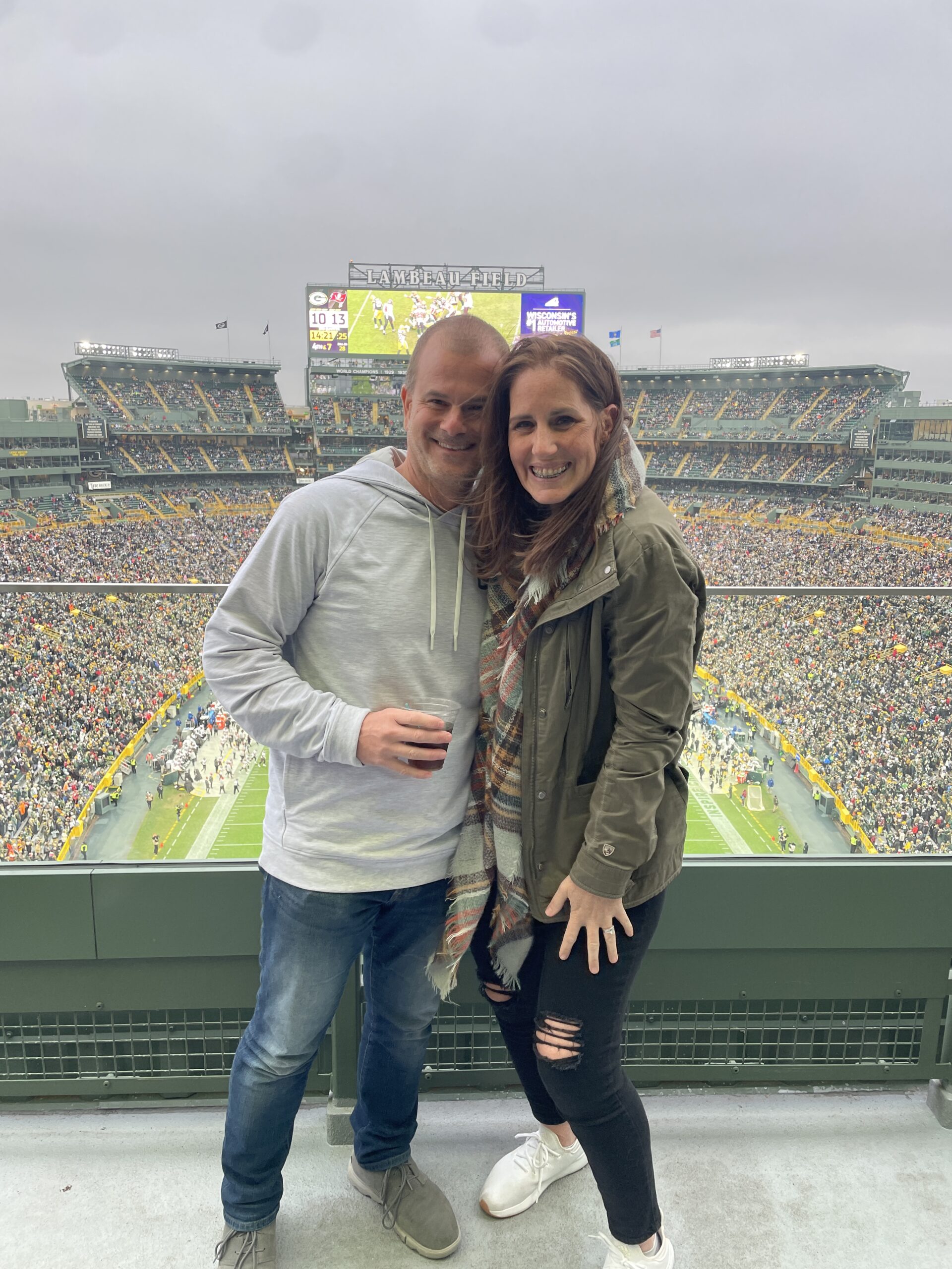 couple at lambeau field